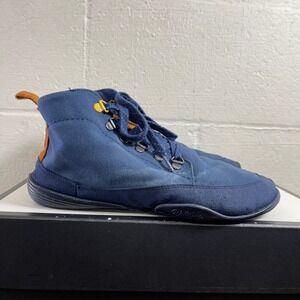 Wildling Tejo Blue Barefoot Boots Canvas Minimalist High Top Women's Size 8 US